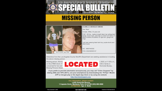 Los Angeles Mother "Mojo" Found Safe after Month-Long Search in Santa Clarita