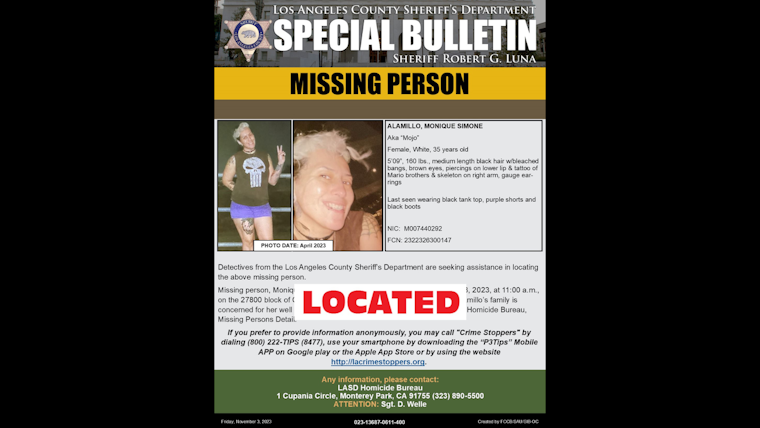 Los Angeles Mother "Mojo" Found Safe after Month-Long Search in Santa Clarita