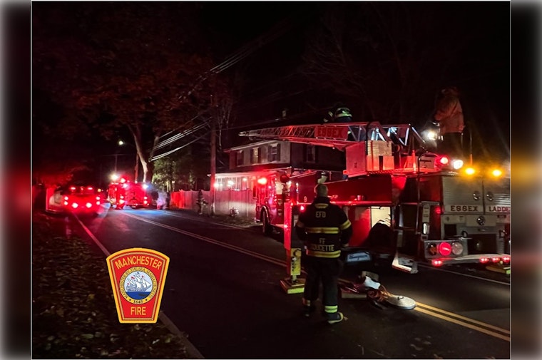 Manchester Chimney Fire Quashed by Swift Teamwork Between Local Fire Departments