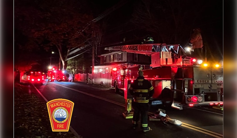 Manchester Chimney Fire Quashed by Swift Teamwork Between Local Fire Departments