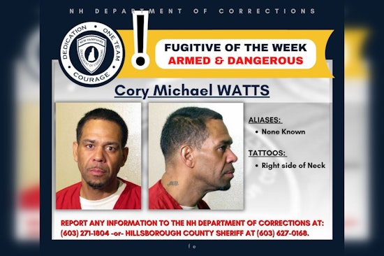 Manhunt Ends in Massachusetts as New Hampshire's "Fugitive of the Week" Cory Watts Captured in Springfield