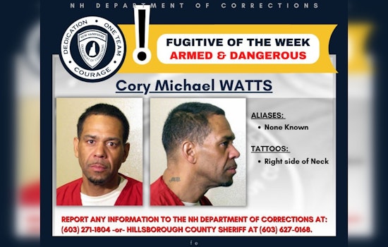 Manhunt Ends in Massachusetts as New Hampshire's "Fugitive of the Week" Cory Watts Captured in Springfield