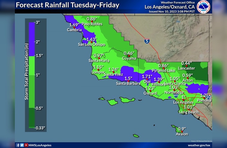 NWS Los Angeles on X: Guidance has been shifting quite a bit for the next  two storms. Latest outlook for the first storm set to move through quickly  Thur PM-Fri AM brings