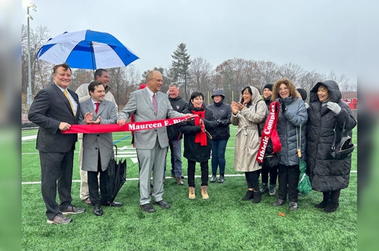 Maureen Binienda Scores Name on High School Athletic Complex in Worcester's Grand Play