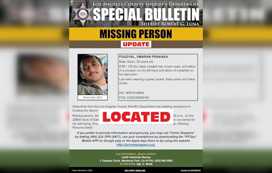 Missing Los Angeles Man Smaran Prakash Poudyal Safely Located Through Joint Community Efforts
