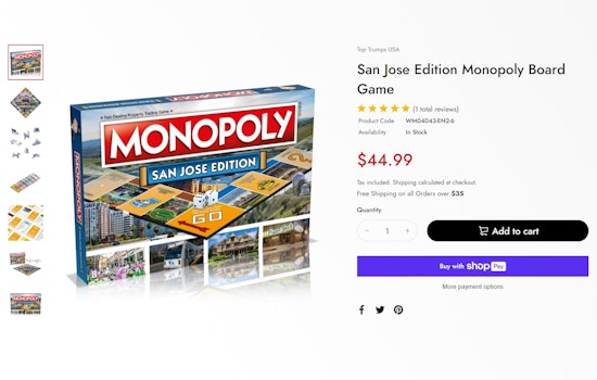 Monopoly Madness Sweeps San Jose as Custom Edition of Classic Board Game Sells Out Amid Holiday Frenzy
