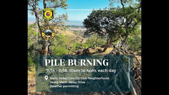 Novato Residents Brace for Planned Pile Burning in Greater Novato Shaded Fuel Break Project
