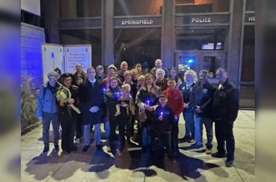 Project Blue Light Ceremony Honors Fallen Officers and Supports Survivors in Springfield, Massachusetts
