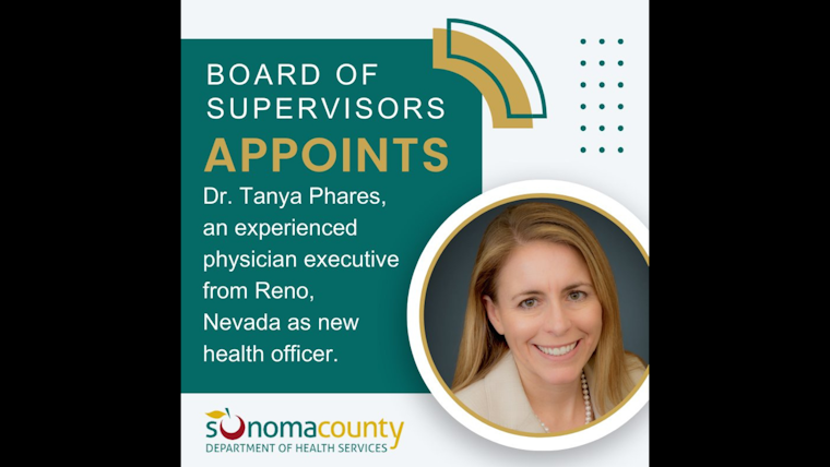 Reno Physician Dr. Tanya Phares Appointed as New Sonoma County Health Officer