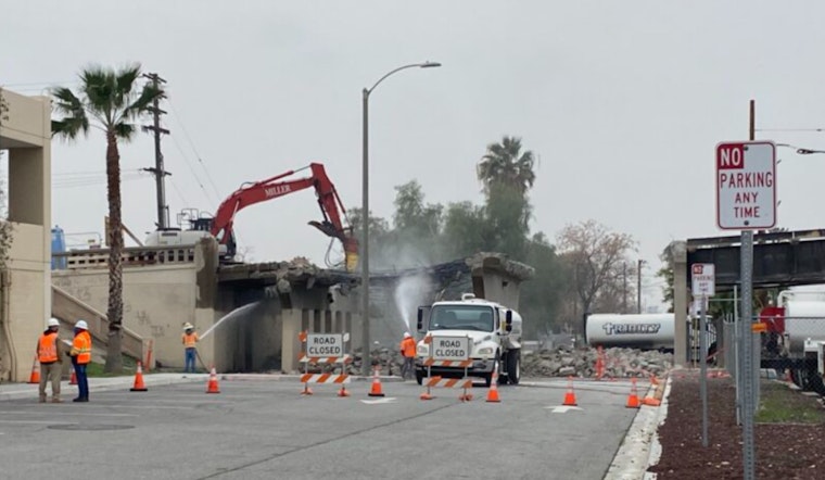 Road Closed for Good, San Bernardino's Mt. Vernon Bridge Frontage Road Shut as SBCTA Begins Reconstruction