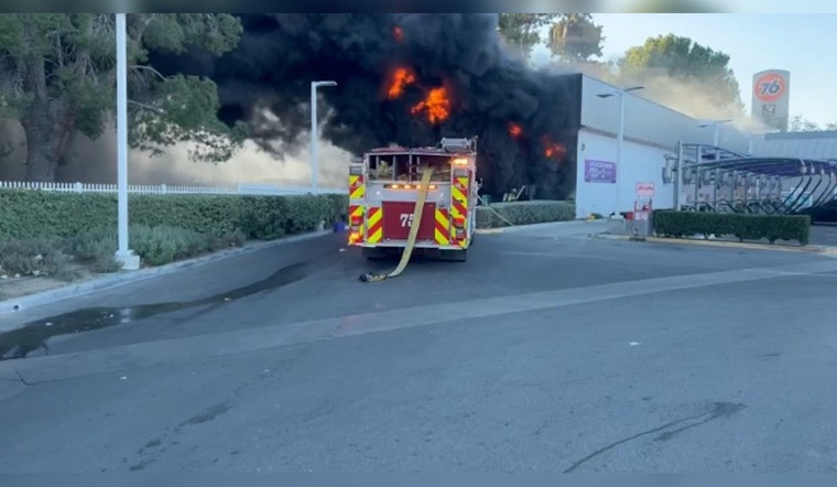 San Bernardino Car Wash Engulfed in Flames, Fire Department Saves the Day