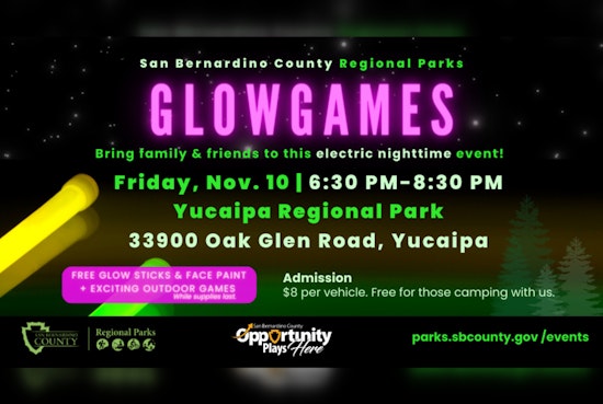 San Bernardino County Comes Alive with Fall Festivities Including Glow Games, Country Campout, and Cosmic Nights