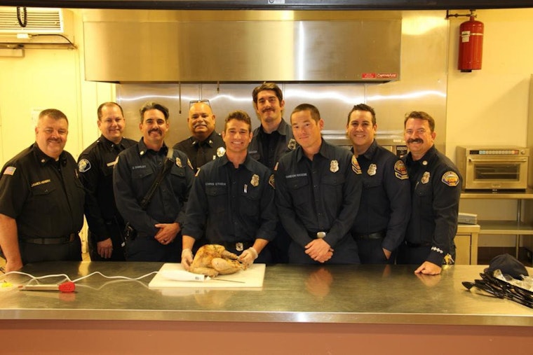 Santa Ana Unites for Annual Turkey Donation: OCFA, Police, Kroger Foods, and Delhi Center Team Up for Seniors' Thanksgiving
