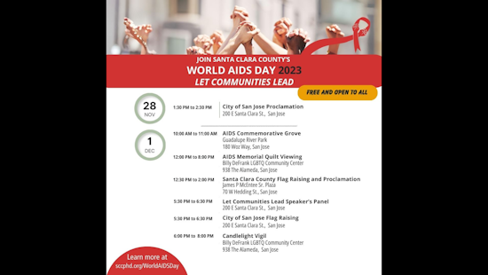Santa Clara County Commemorates World AIDS Day with Empowering ‘Let Communities Lead’ Theme