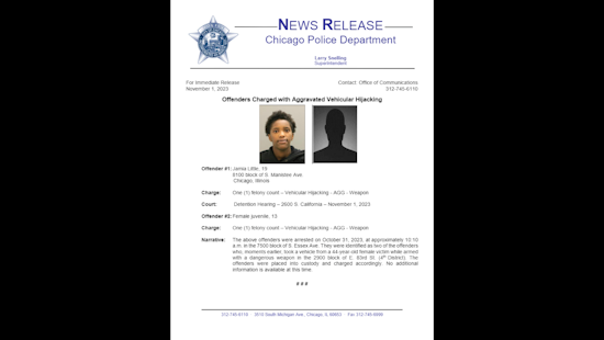 Teen Duo Charged with Aggravated Vehicular Hijacking in Chicago