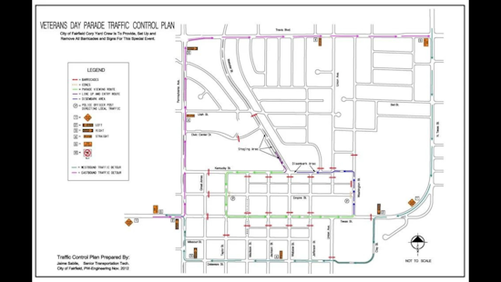Texas, Kentucky & Webster Streets Close for Veterans Day Parade