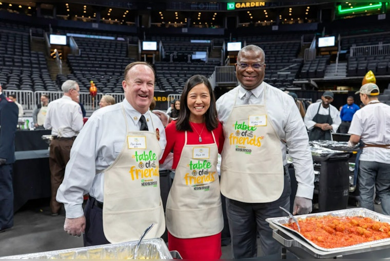 Top Cop & Celebs Serve Up Thanksgiving Spirit at TD Garden Bash