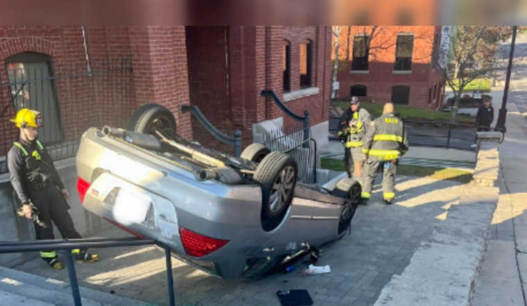 Vehicle Topples Down Stairs in North Andover, a Curious Case for Firefighters and Urban Safety