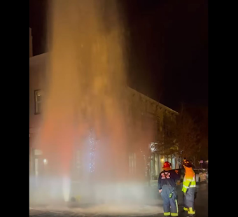 VIDEO: Watery Whirlwind on First Street, Wayward Car Triggers Benicia Hydrant Havoc