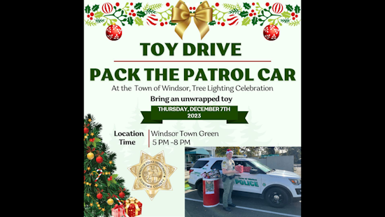 Windsor Cops Deck the Halls with Dolls and Balls, Pack the Patrol Car Toy Drive Alights the Holiday Spirit!