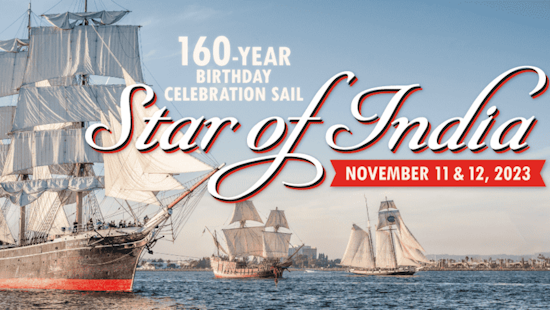 World's Oldest Active Sailing Ship, Star of India, Sets Sail in San Diego for 160th Birthday Celebration