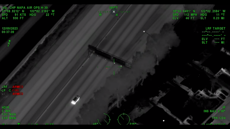 VIDEO: 120 MPH Chase across Oakland Bridge Ends with 5 Cuffed, CHP's Aerial Acrobatics Key to Safe Capture