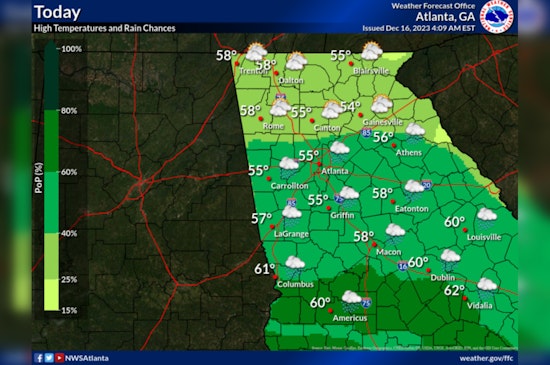 Atlanta Braces for Wet Weekend: Showers and Gusty Winds Predicted by National Weather Service