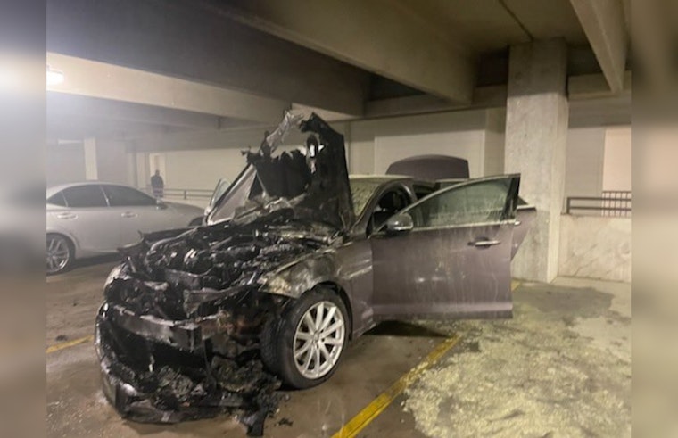 Austin Firefighters Extinguish Car Fire in North Austin Parking Garage