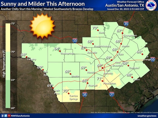 Austin Welcomes Sunny Weekend Before New Year's Chill, Rainy Week Ahead