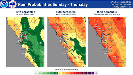 Bay Area Set for a Week of Significant Rainfall, NWS Advises Vigilance for Localized Flooding