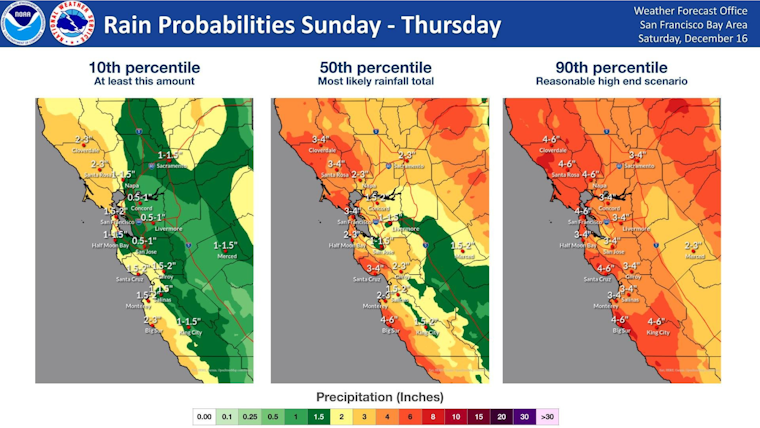Bay Area Set for a Week of Significant Rainfall, NWS Advises Vigilance for Localized Flooding