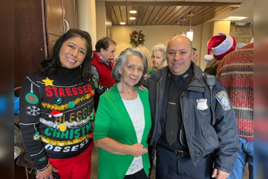 Boston Police Spread Holiday Cheer at Don Orione Home for Seniors in East Boston