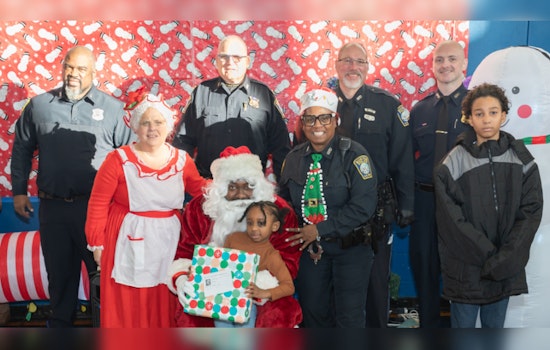 Boston Police Trade Badges for Santa Hats to Delight Kids at Hyde Park Christmas Bash