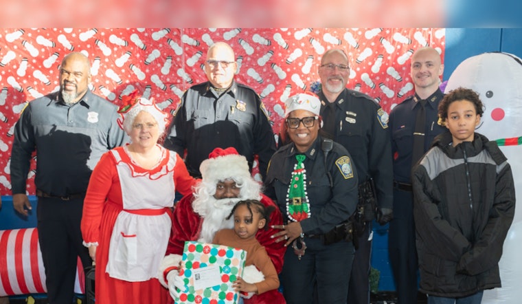Boston Police Trade Badges for Santa Hats to Delight Kids at Hyde Park Christmas Bash