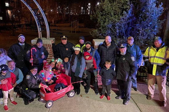 Boston's Beethoven School Debuts Holiday Tree Tradition with Local Police Bringing Festive Cheer
