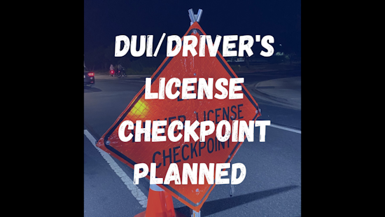 Brentwood Police Department Announces DUI Checkpoint on Balfour Road to Enhance Road Safety