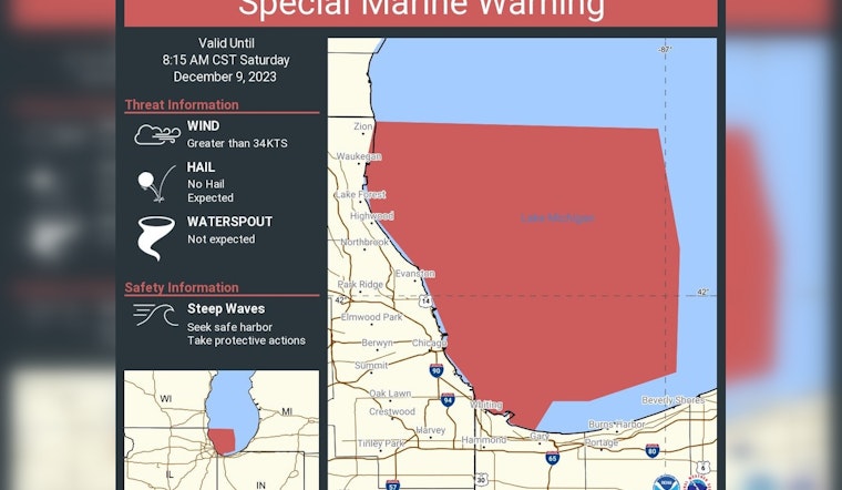 Chicago Expects Wet Morning, Wind Gusts and Cooler Temperatures; Lake Michigan Boaters Warned