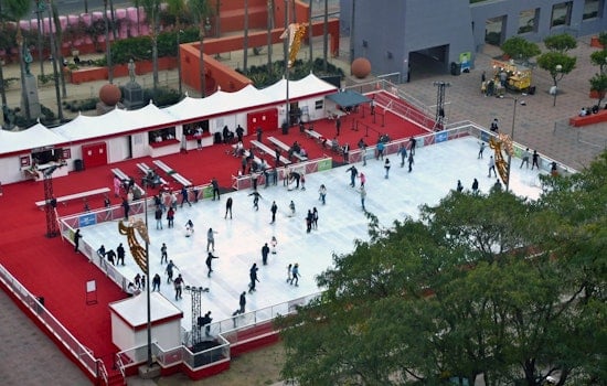 Downtown LA Turns Festive with Holiday Ice Rink at Pershing Square Open Through January 7