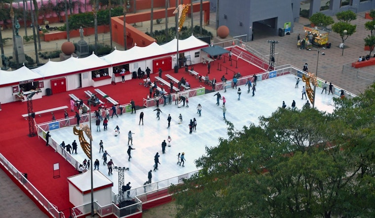 Downtown LA Turns Festive with Holiday Ice Rink at Pershing Square Open Through January 7