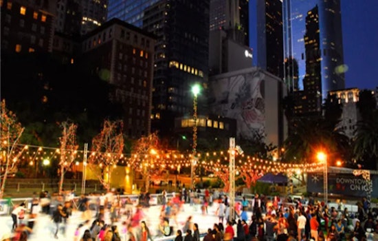 Downtown LA's Pershing Square Opens Its Outdoor Ice Rink for the Holiday Season