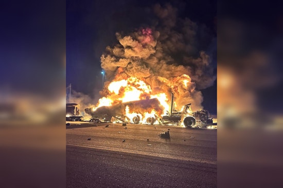 Driver Escapes as Fuel Tanker Ignites on Florida's Turnpike near Boynton Beach, Causes Major Traffic Delays