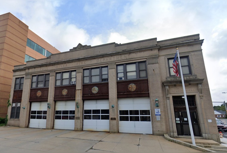 Fall River Fire Department Battling Blaze as Wet and Windy Weather Poses Challenges