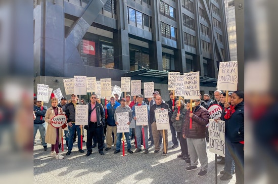 Former Signature Room Employees Rally for Reemployment Outside PGIM's Chicago Offices