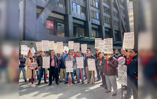 Former Signature Room Employees Rally for Reemployment Outside PGIM's Chicago Offices