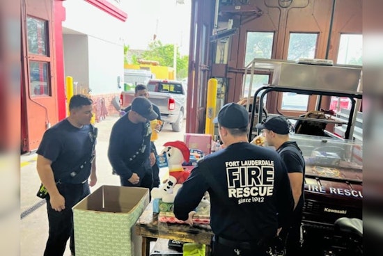 Fort Lauderdale Firefighters Provide Gifts, Aid to Families Displaced by Christmas Fires