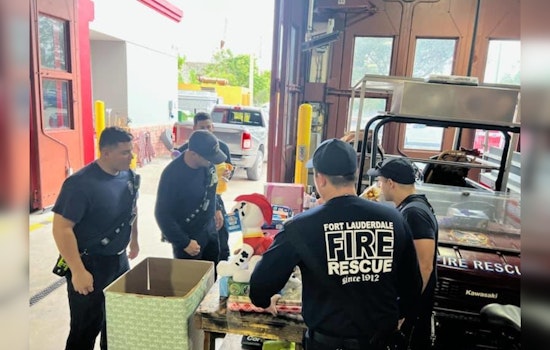 Fort Lauderdale Firefighters Provide Gifts, Aid to Families Displaced by Christmas Fires