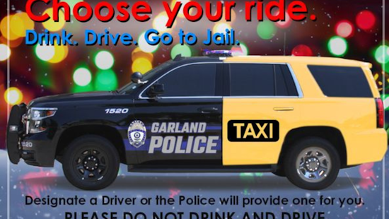 Garland Police Intensify DWI Patrols Through New Year with Aid of TXDOT Grant