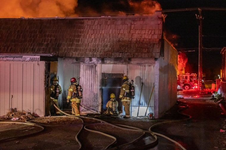 Hesperia Strip Club Engulfed in Flames, No Injuries as Firefighters Battle Blaze into the Night