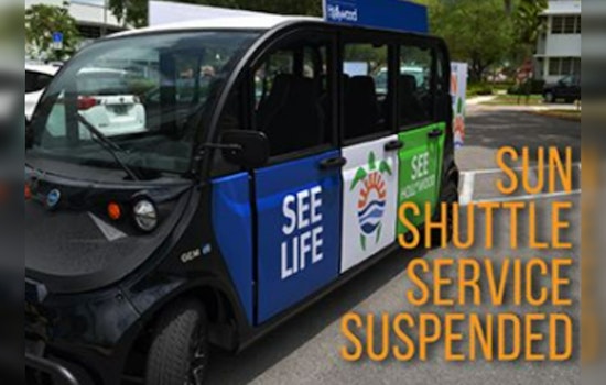 Hollywood Beach's Sun Shuttle Service Suspended Amid Strong Winds, City Cites Safety