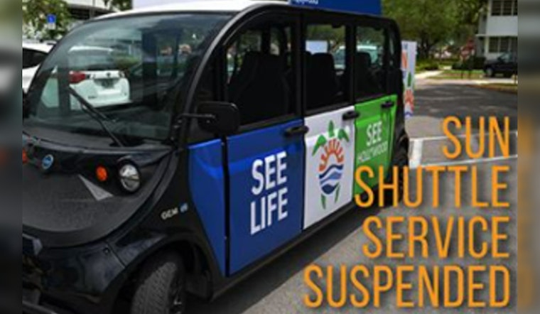 Hollywood Beach's Sun Shuttle Service Suspended Amid Strong Winds, City Cites Safety